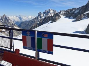 The border between France and Italy, Punta Helbronner