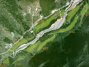 The map of the Courmayeur Golf Club