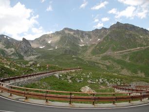 The road to the Col du Grand Saint Bernard, Aosta Valley, Italy