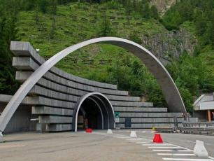 The Mont Blanc Tunnel (italian side)