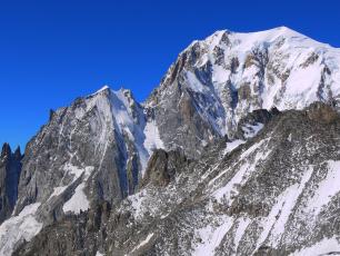 View of the Mont Blanc from the Punta Helbronner