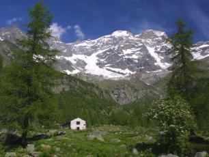 Monte Rosa Group of Mountains - View from Italy