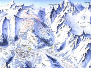 Ski Resorts Map in Courmayeur