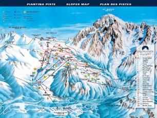 Slopes Map Courmayeur Italy