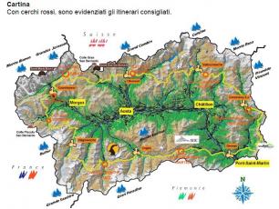 The map of the Tor des Géants